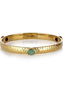 Oscar de la Renta Goldplated Chrysoprase Bangle - Lyst