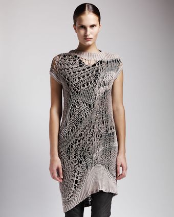 Rick Owens Long Crochet Tunic - Lyst