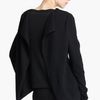 Vionnet Crepe Back Knit Top in Black - Lyst
