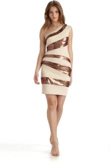 Alexia Admor Sequined One Shoulder Dress - Lyst
