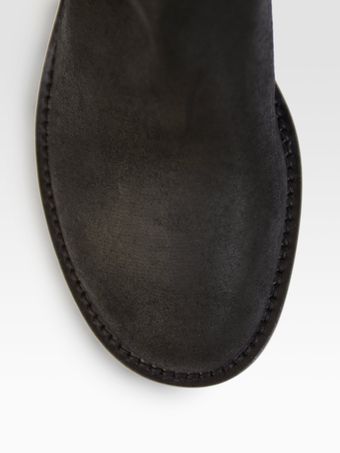 Ann Demeulemeester Foldover Leather Buckle Boots - Lyst