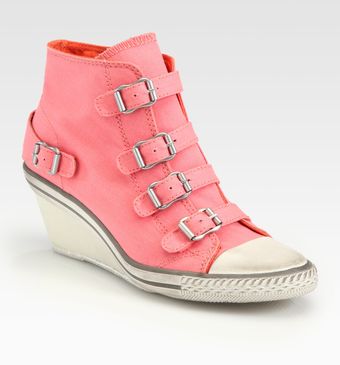 Ash Genial Canvas Wedge Sneakers - Lyst
