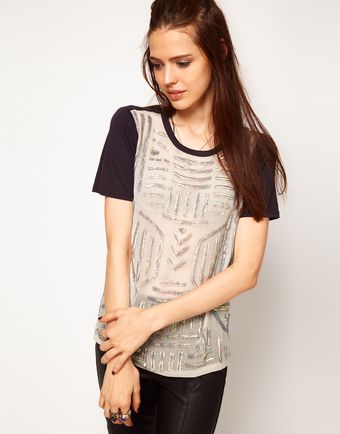ASOS Collection Asos Tunic with Graphic Embellishment - Lyst