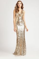 Badgley Mischka Sequined Gown