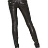 Balmain Leather Stretch Biker Trousers in Black - Lyst
