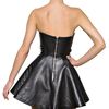 Balmain Quilted Nappa Leather Strapless Dress in Black - Lyst