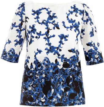 Erdem Arleen Venice Swirlprint Cotton Top - Lyst