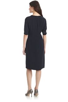 Giorgio Armani Deep V Silk Dress - Lyst