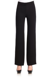 Giorgio Armani Silk Crepe Snapfront Pants - Lyst