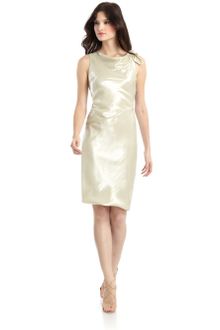 Giorgio Armani Sleeveless Metallic Dress - Lyst