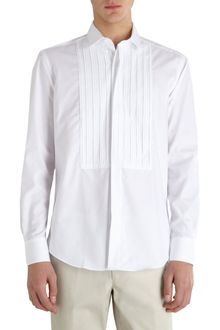 Lanvin Pleated Bib Tuxedo Shirt - Lyst
