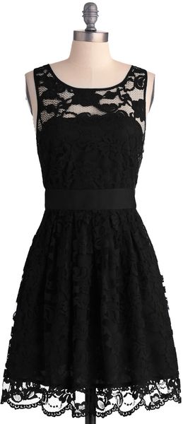 Modcloth When The Night Comes Dress in Black - Lyst