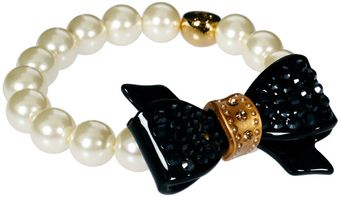 Ted Baker Pave Glitter Bow and Pearl Bracelet - Lyst