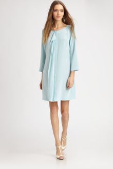 Tibi Solid Silk Drape Dress - Lyst