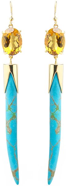 Kelly Wearstler Stone and Horn Earring - Lyst