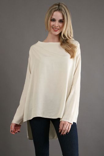 Re.set Boxy Viscosa Sleeved Top - Lyst