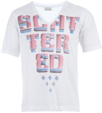 Dries Van Noten Scattered V-Neck T-Shirt - Lyst