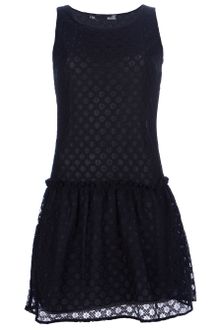 Love Moschino Crochet Drop Waist Dress - Lyst