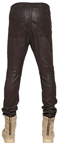 Balmain Nappa Leather Jogging Pants in Black for Men | Lyst
