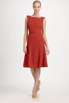 Carolina Herrera Wool Crepe Dress - Lyst