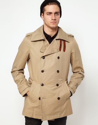 Diesel Trench Coat Double Breasted Javelins - Lyst