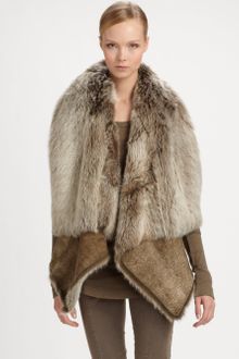 Donna Karan New York Reversible Shearling Vest - Lyst