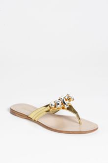 Miu Miu Jeweled Thong Sandal - Lyst