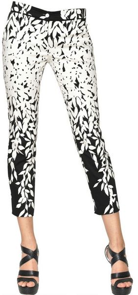 Blumarine Printed Light Cotton Trousers - Lyst