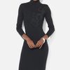Lauren By Ralph Lauren Merino Embroidered Dress in Black (black/ black) - Lyst
