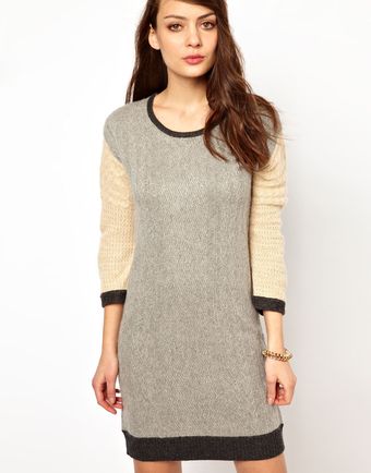 NW3 By Hobbs Nw3 Cable Colour Block Dress - Lyst