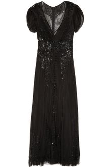 Anna Sui Embellished Mesh Gown - Lyst