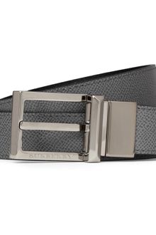 Burberry Shoes & Accessories Reversible Texturedleather Belt - Lyst