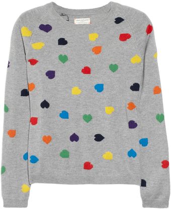 Chinti And Parker Heart Intarsia Cashmere Sweater - Lyst