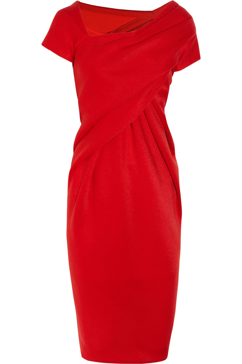 Donna Karan New York Draped Stretch Jersey Dress in Red Lyst