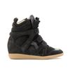 Isabel Marant Bekett Suede Wedge Sneakers in Black (jet) - Lyst