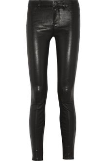 J Brand Stretch-Leather Skinny Pants - Lyst