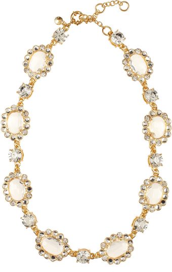 J.Crew Crystal Color Mix Gold Plated Glass Stone Necklace - Lyst