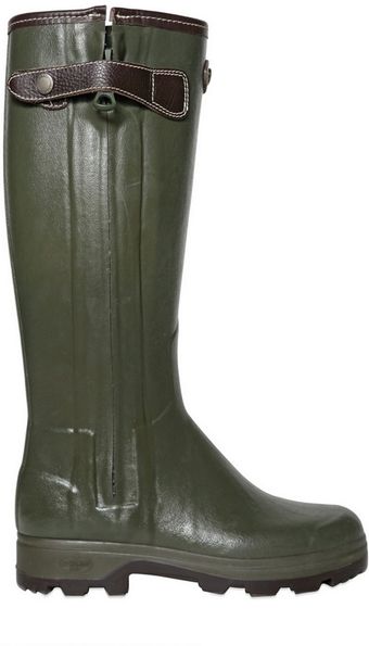 Le Chameau Natural Rubber Leather Rain Boots - Lyst