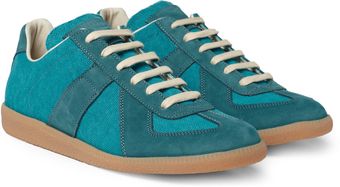 Maison Martin Margiela Replica Suede and Canvas Sneakers - Lyst