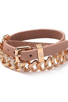 Marc By Marc Jacobs Leather and Chain Double Wrap Bracelet - Lyst