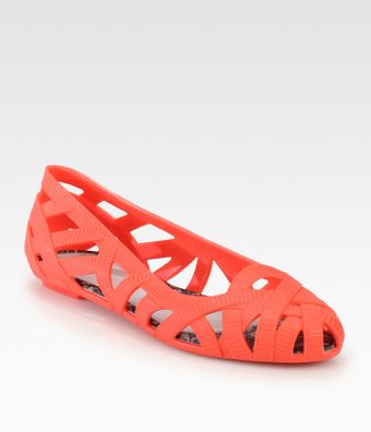 Melissa Melissa Jean and Jason Wu Woven Jelly Ballet Flats - Lyst