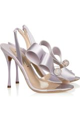 Nicholas Kirkwood Crystal Embellished Pvc and Satin Slingbacks