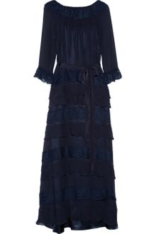 Philosophy di Alberta Ferretti Tiered Lace and Silkchiffon Gown - Lyst