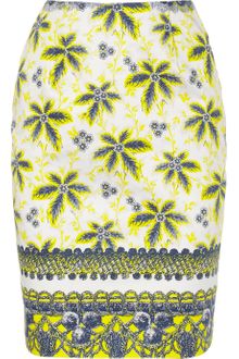Prabal Gurung Printed Cotton Blend Pencil Skirt - Lyst