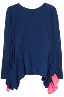 Preen Line Deck Silktrimmed Cottonjersey Top - Lyst