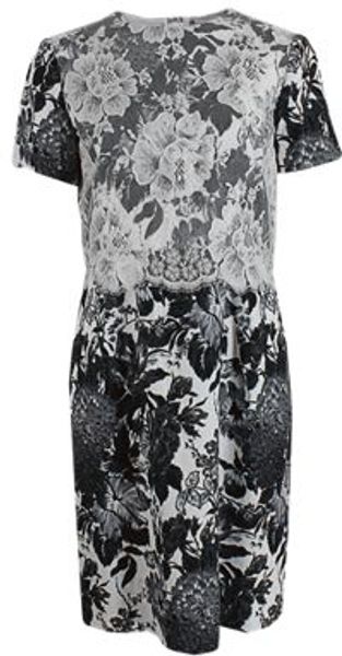 Stella McCartney Short Sleeve Floral Perry Dress - Lyst