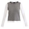 Tibi Sporty Mesh Intarsia Knit Sweater in White (ivory) - Lyst