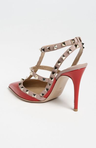 studded t strap pumps