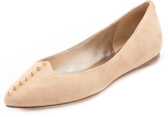 Belle By Sigerson Morrison Varsha Suede Stud Flats - Lyst