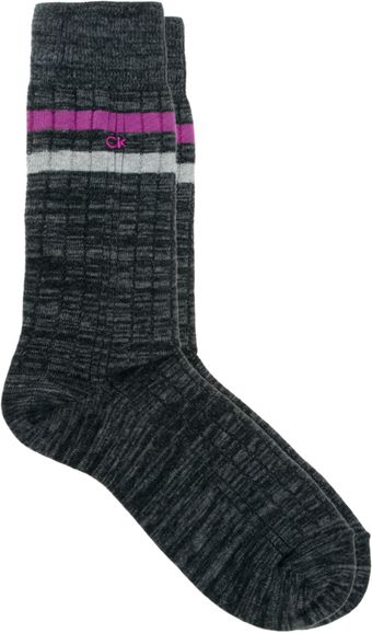 Calvin Klein Ribbed Stripe Socks - Lyst
